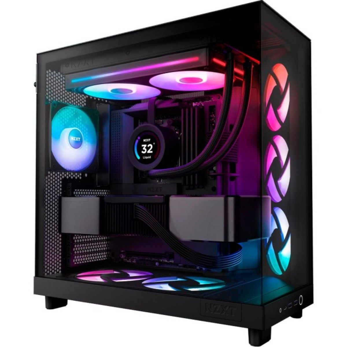 Кулер для корпуса NZXT F280 RGB Core Fan (Single Frame) - Black (RF-U28HF-B1) 98_98.jpg - фото 3