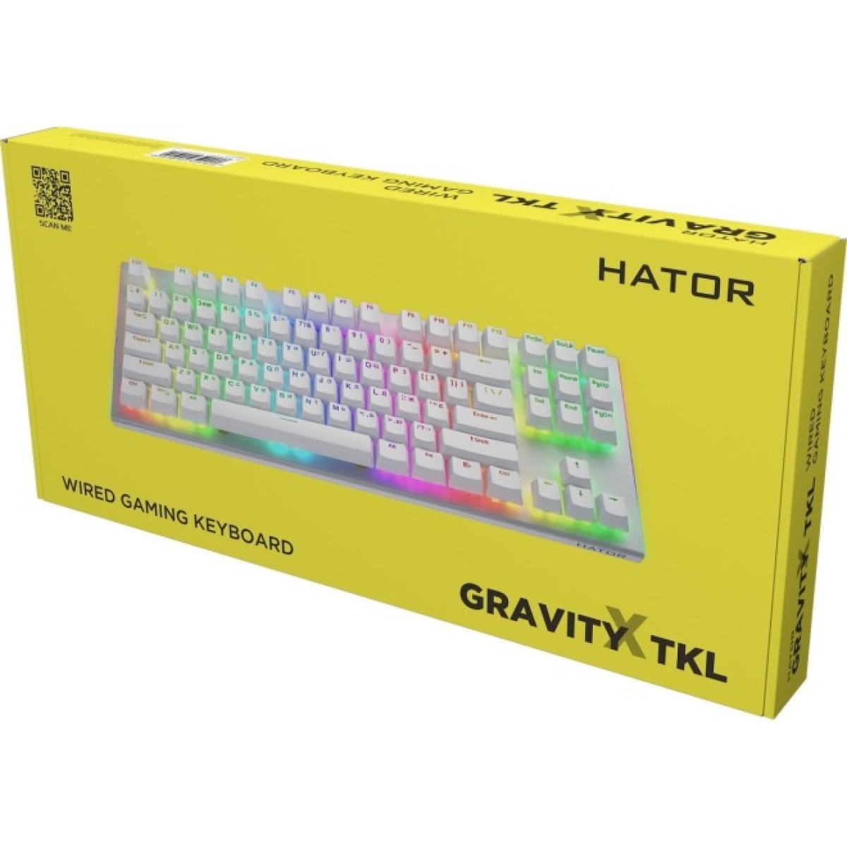 Клавиатура Hator Gravity X TKL Orange USB White (HTK551UA) 98_98.jpg - фото 3