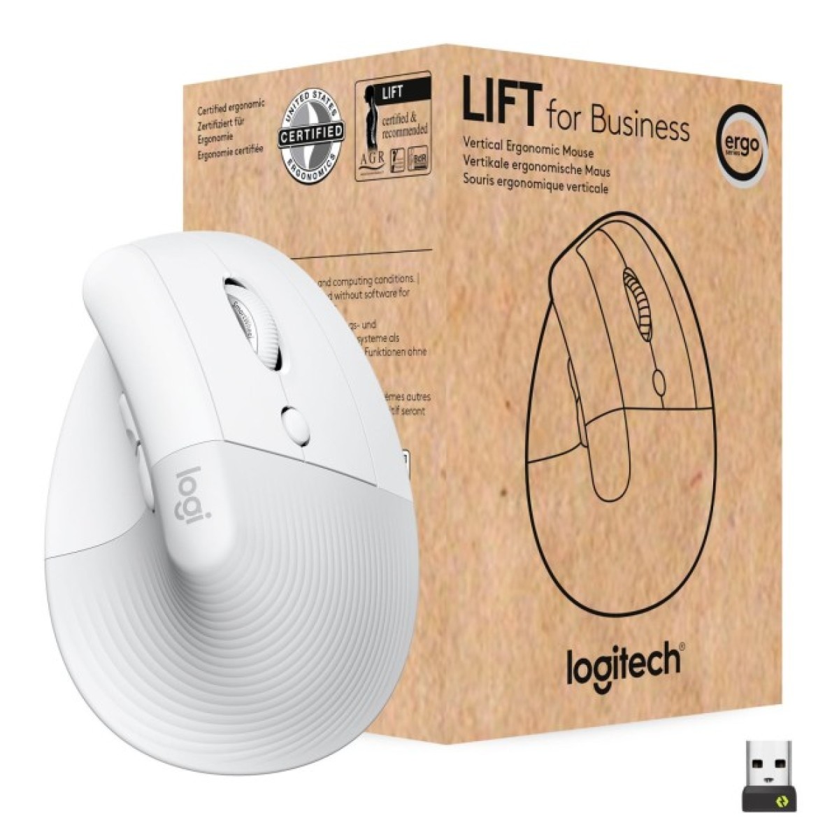 Мышка Logitech Lift Vertical Ergonomic Wireless/Bluetooth for Business Off-white (910-006496) 98_98.jpg - фото 1