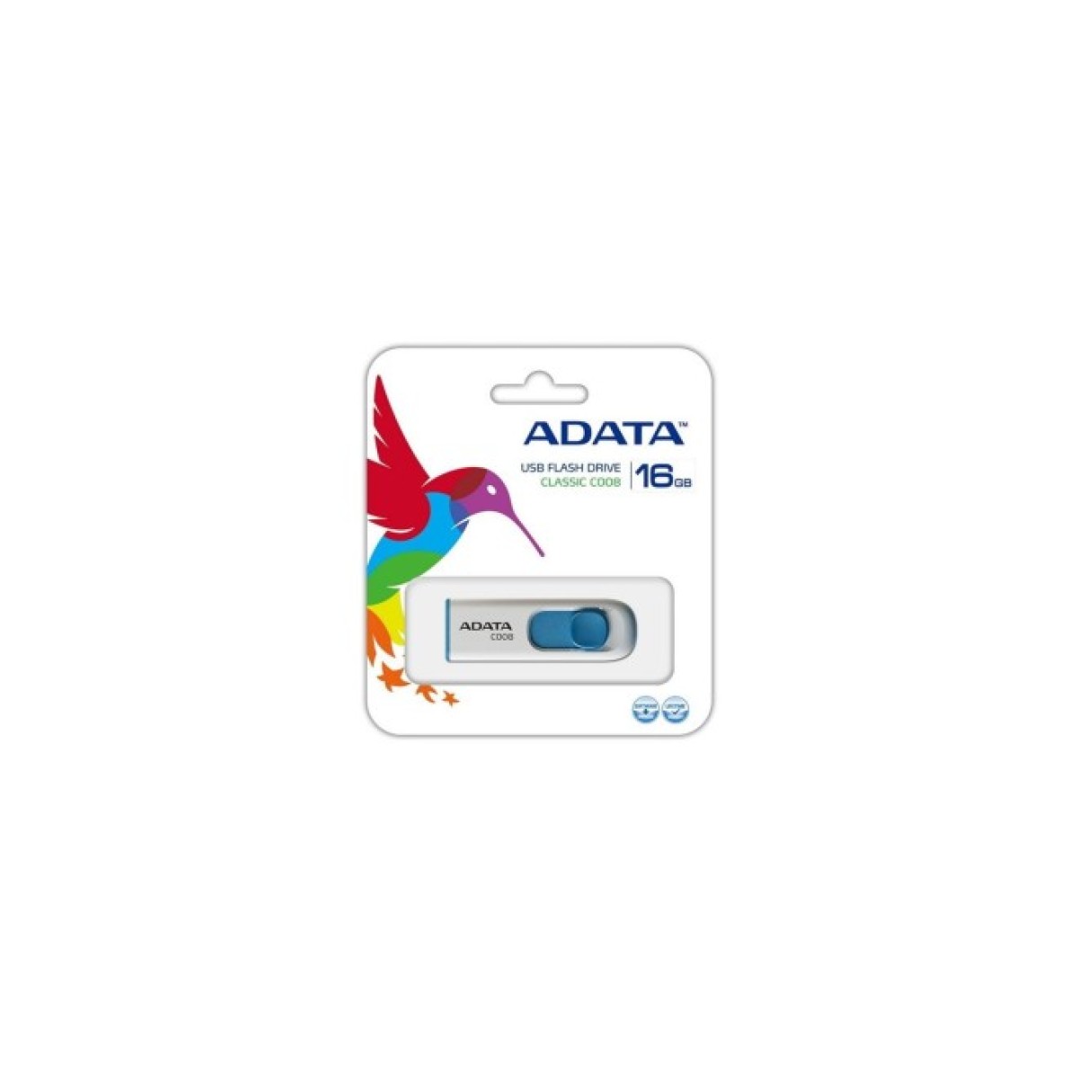 USB флеш накопитель ADATA 16GB C008 White USB 2.0 (AC008-16G-RWE) 98_98.jpg - фото 2