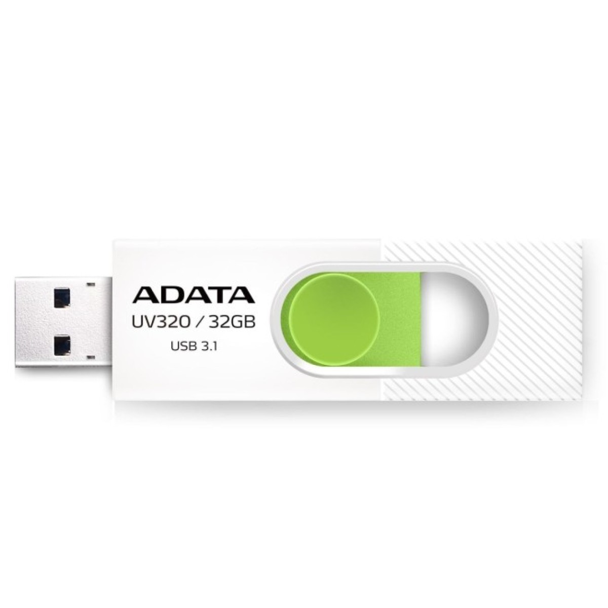 USB флеш накопитель ADATA 32GB UV320 White/Green USB 3.1 (AUV320-32G-RWHGN) 98_98.jpg - фото 3