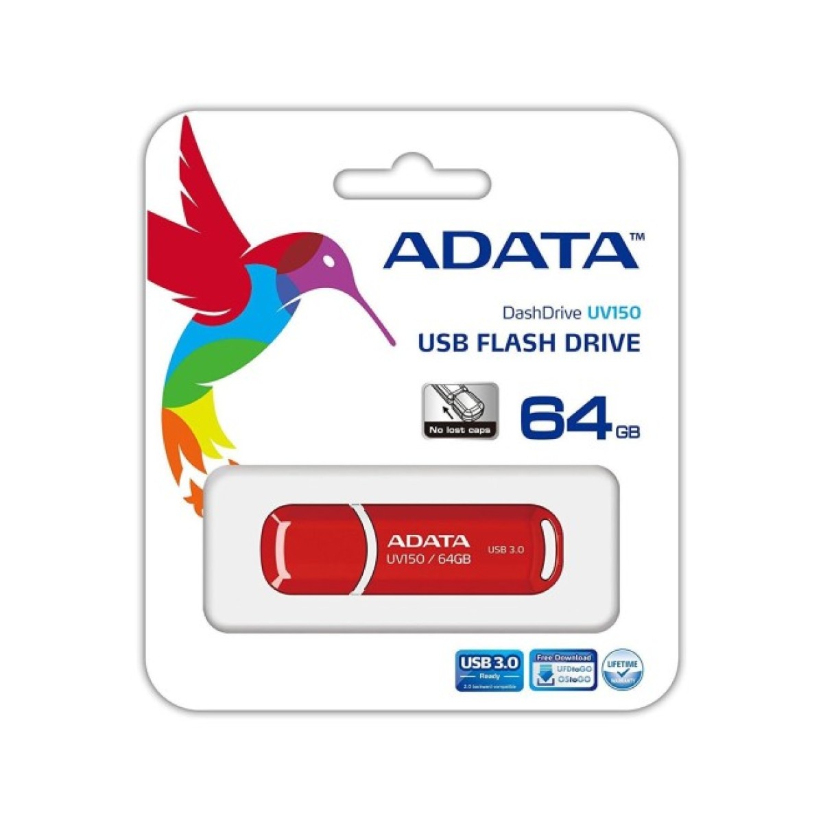 USB флеш накопичувач ADATA 64GB UV150 Red USB 3.0 (AUV150-64G-RRD) 98_98.jpg - фото 3