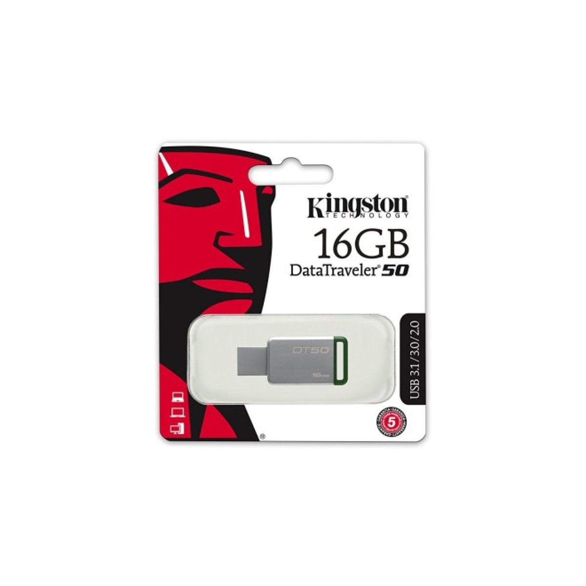 USB флеш накопитель Kingston 16GB DT50 USB 3.1 (DT50/16GB) 98_98.jpg - фото 4