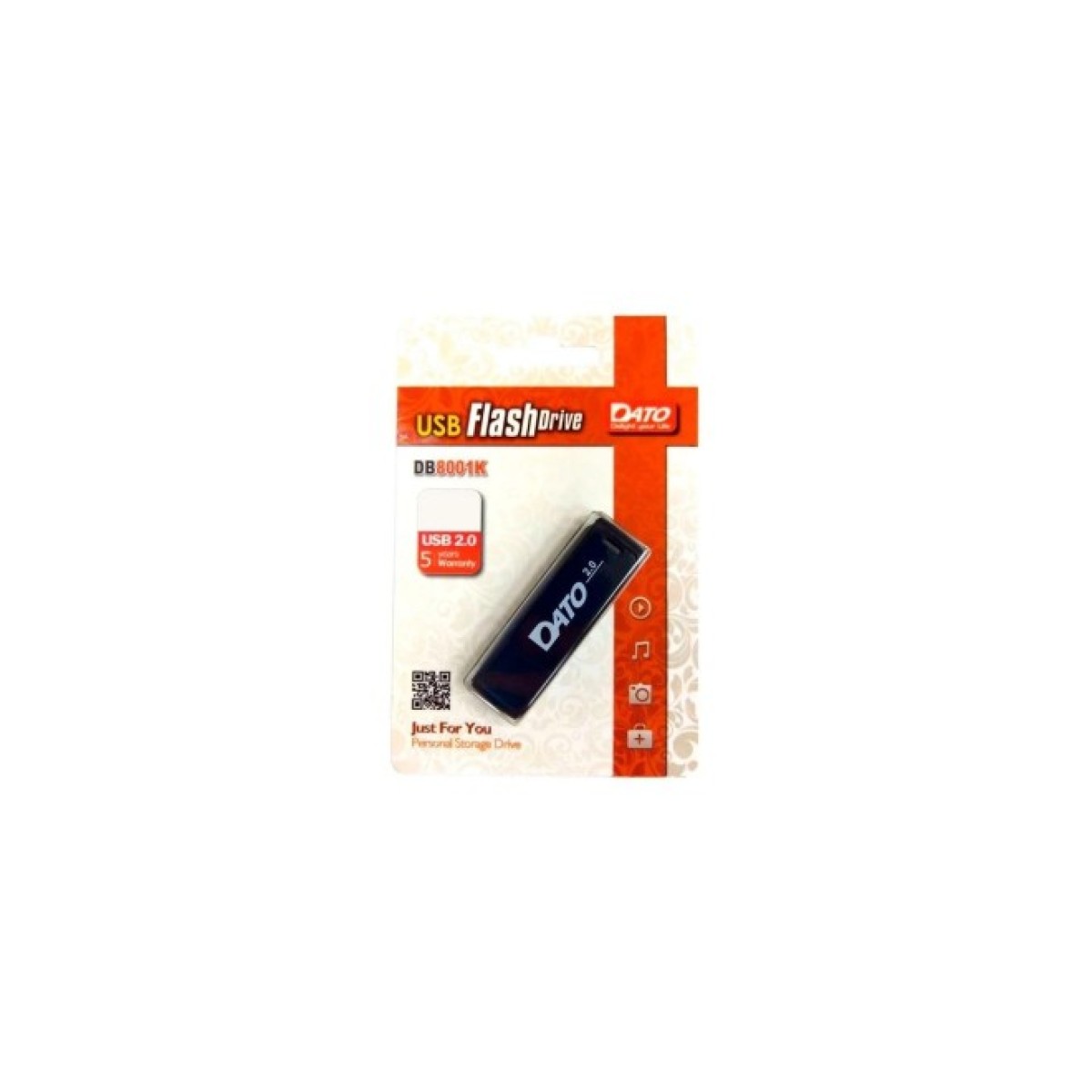 USB флеш накопитель Dato 16GB DB8001 Black USB 2.0 (DB8001K-16G) 98_98.jpg - фото 2