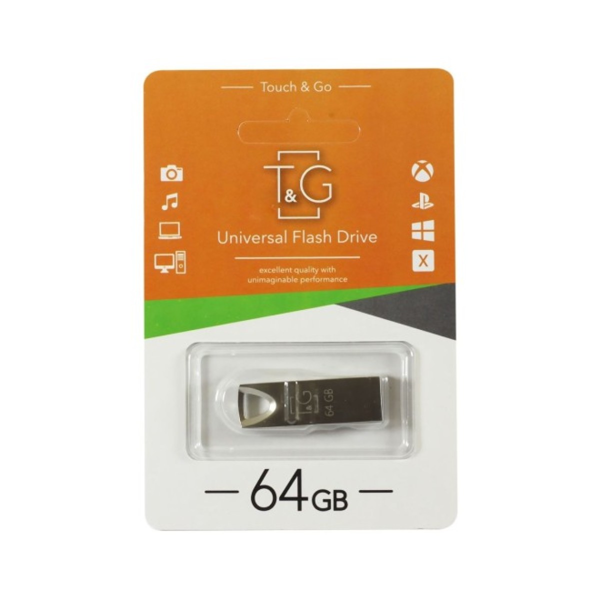 USB флеш накопичувач T&G 64GB 117 Metal Series Silver USB 2.0 (TG117SL-64G) 98_98.jpg