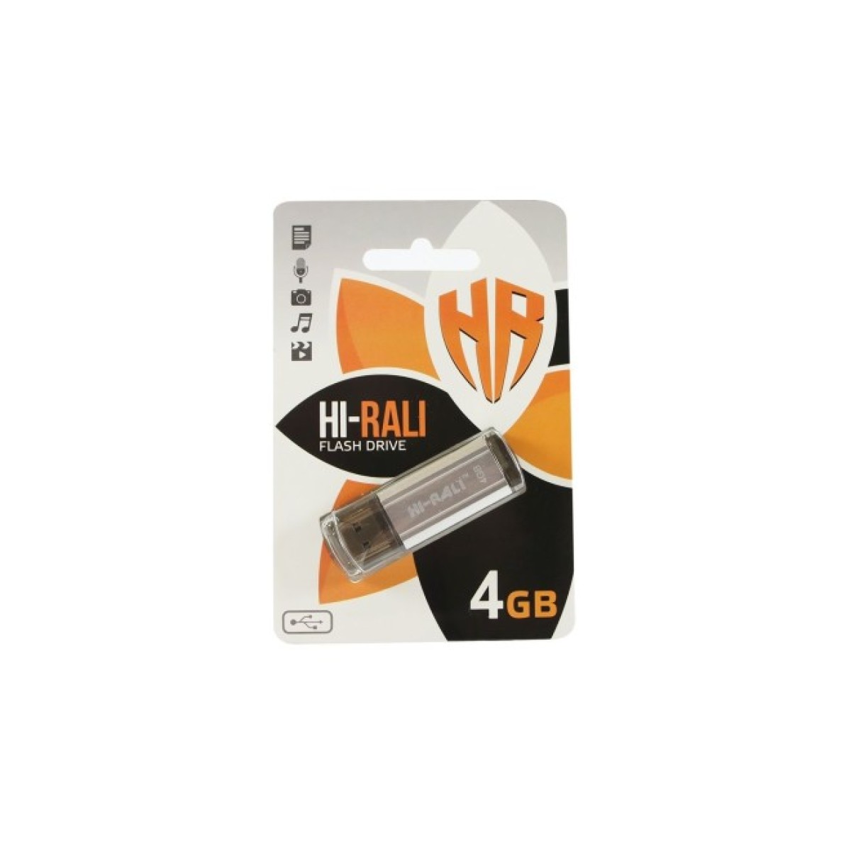 USB флеш накопичувач Hi-Rali 4GB Stark Series Silver USB 2.0 (HI-4GBSTSL) 98_98.jpg