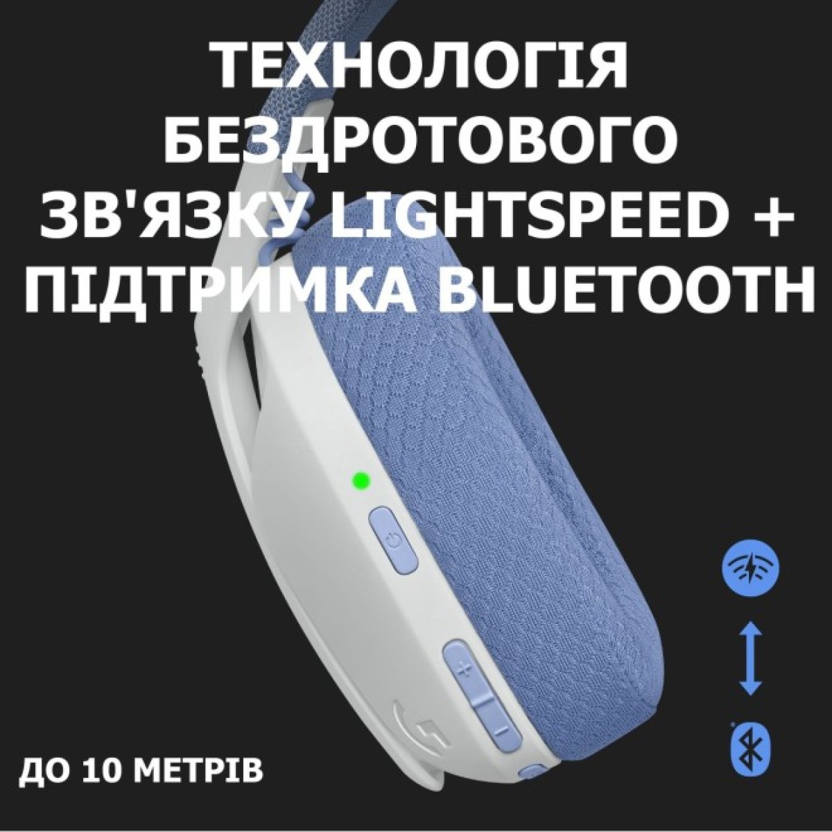 Навушники Logitech G435 Lightspeed Wireless Gaming Headset White (981-001074) 98_98.jpg - фото 3