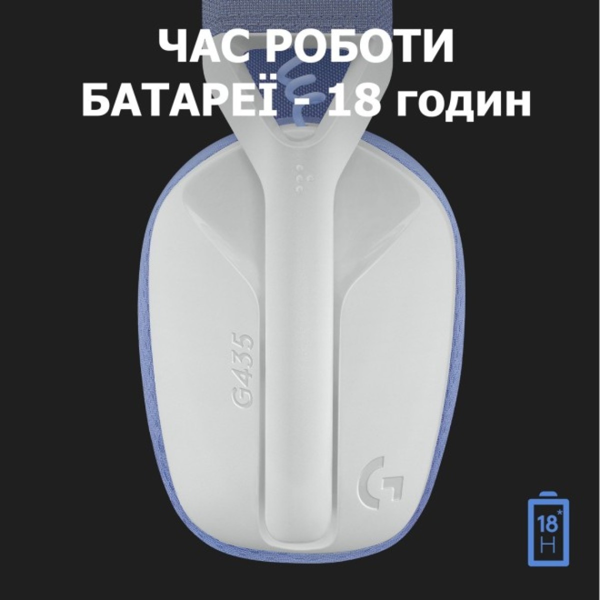 Навушники Logitech G435 Lightspeed Wireless Gaming Headset White (981-001074) 98_98.jpg - фото 5