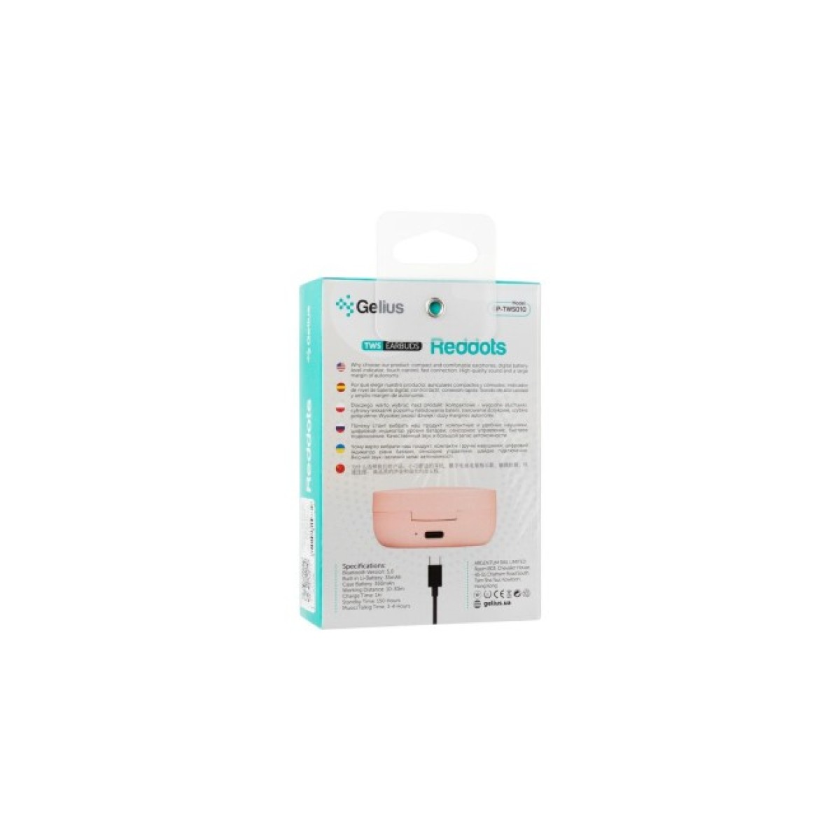 Наушники Gelius Pro Reddots TWS Earbuds GP-TWS010 Pink (00000082298) 98_98.jpg - фото 3