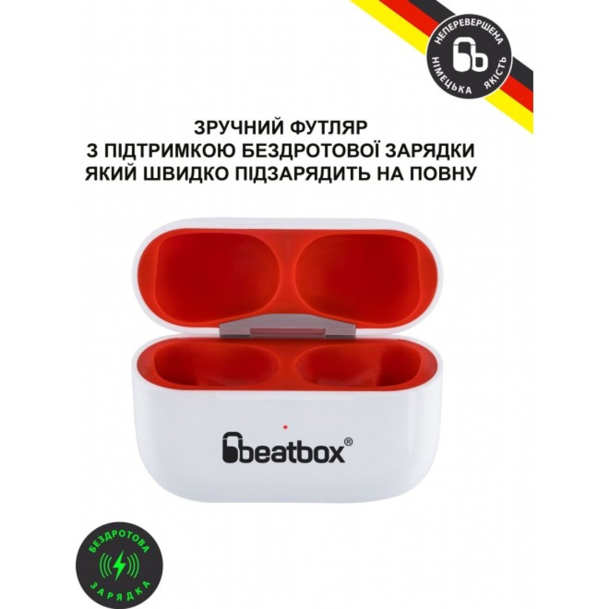 Наушники BeatBox PODS PRO 1 Wireless Charging White-Red (bbppro1wcwr) 98_98.jpg - фото 6