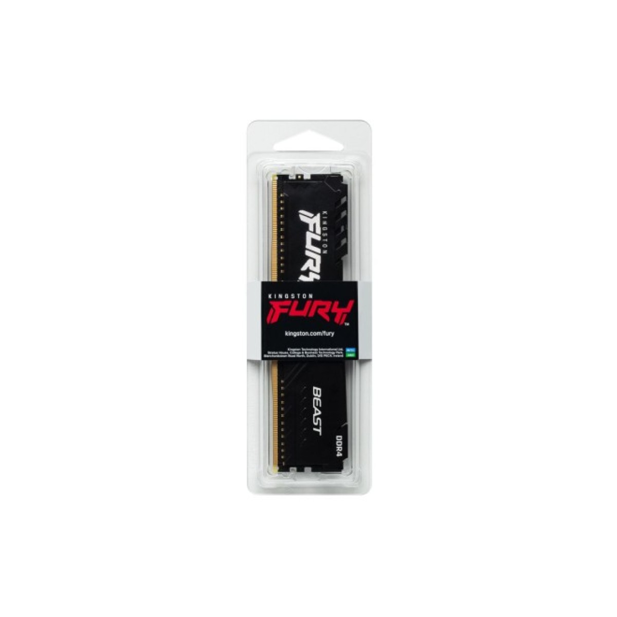 Модуль памяти для компьютера DDR4 16GB 3733 MHz Fury Beast Black Kingston Fury (ex.HyperX) (KF437C19BB1/16) 98_98.jpg - фото 4