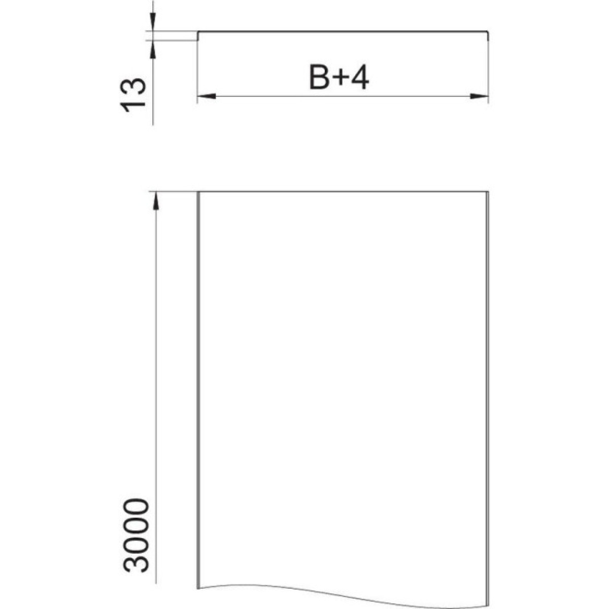 Крышка для лотков и кабельростров 150х3000x0.75, FS (18-22 мкм) OBO Bettermann 6052153 98_98.jpg - фото 2