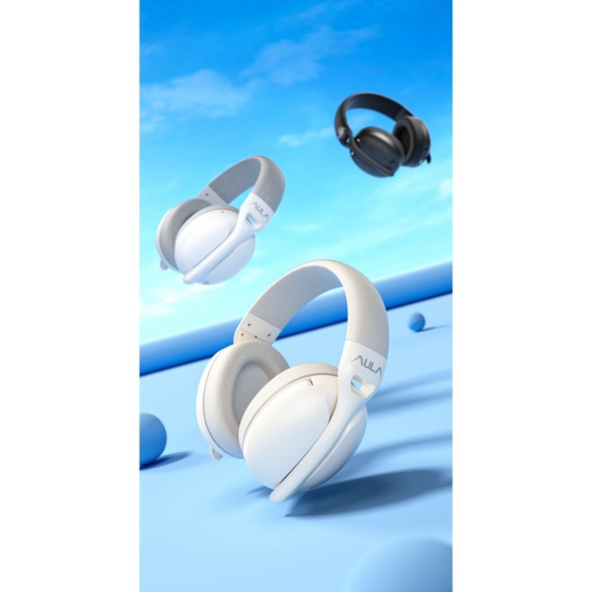 Наушники Aula S6 - 3 in 1 Wired/2.4G Wireless/Bluetooth White (6948391235561) 98_98.jpg - фото 4