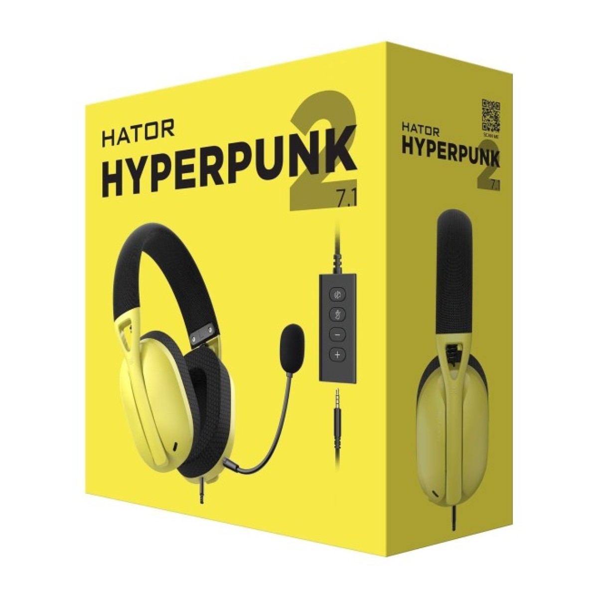 Наушники Hator Hyperpunk 2 USB 7.1 Black/Yellow (HTA-847) 98_98.jpg - фото 2