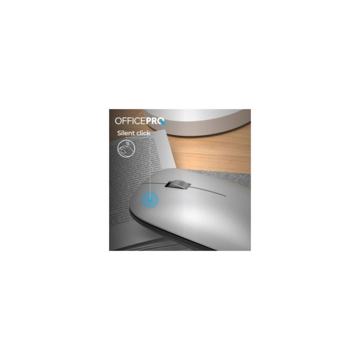 Мышка OfficePro M225S Silent Click Wireless Silver (M225S) 98_98.jpg - фото 6