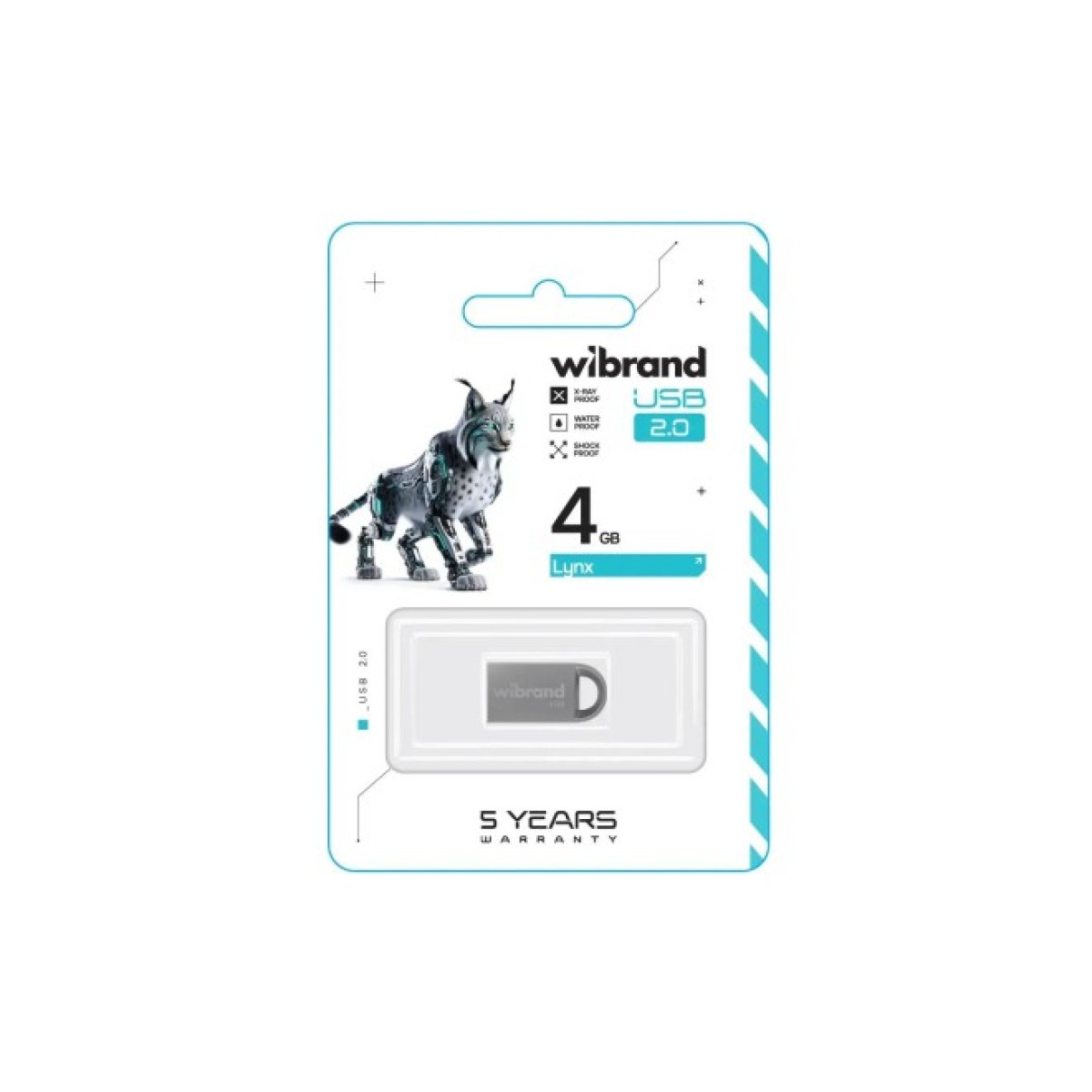 USB флеш накопитель Wibrand 4GB lynx Silver USB 2.0 (WI2.0/LY4M2S) 98_98.jpg - фото 2