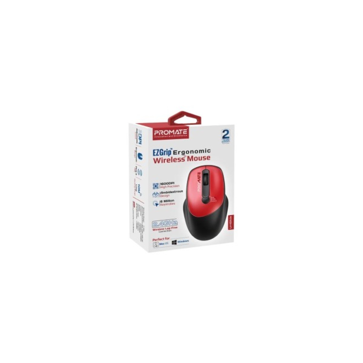 Мышка Promate UniGlide Wireless Red (uniglide.red) 98_98.jpg - фото 4