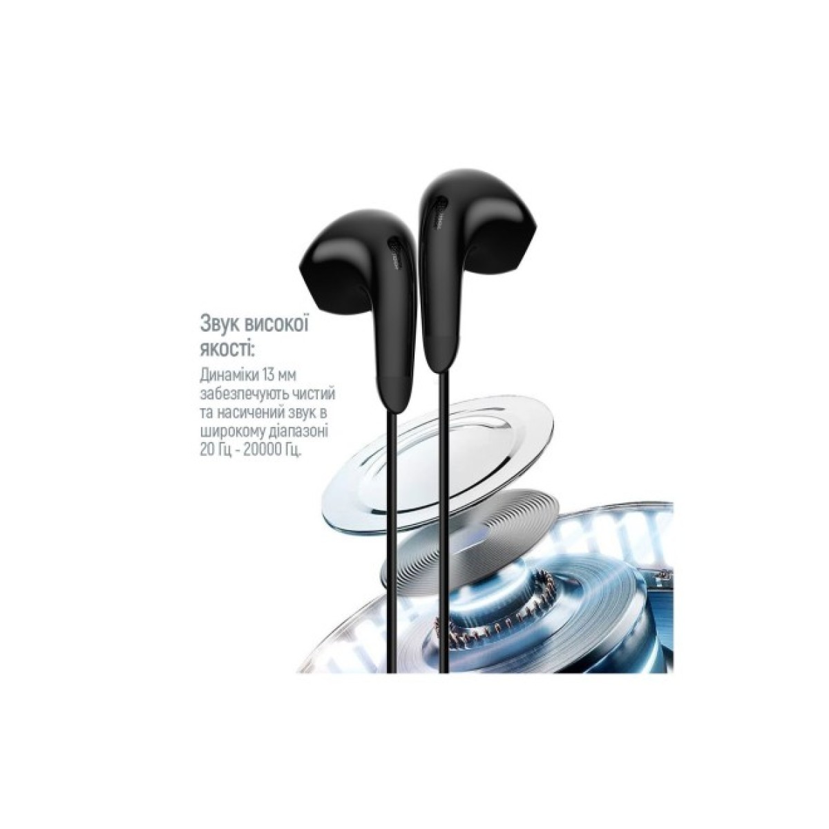 Наушники ColorWay 3.5 mm Wired Earphone Sound Wave Black (CW-WD04BK) 98_98.jpg - фото 7