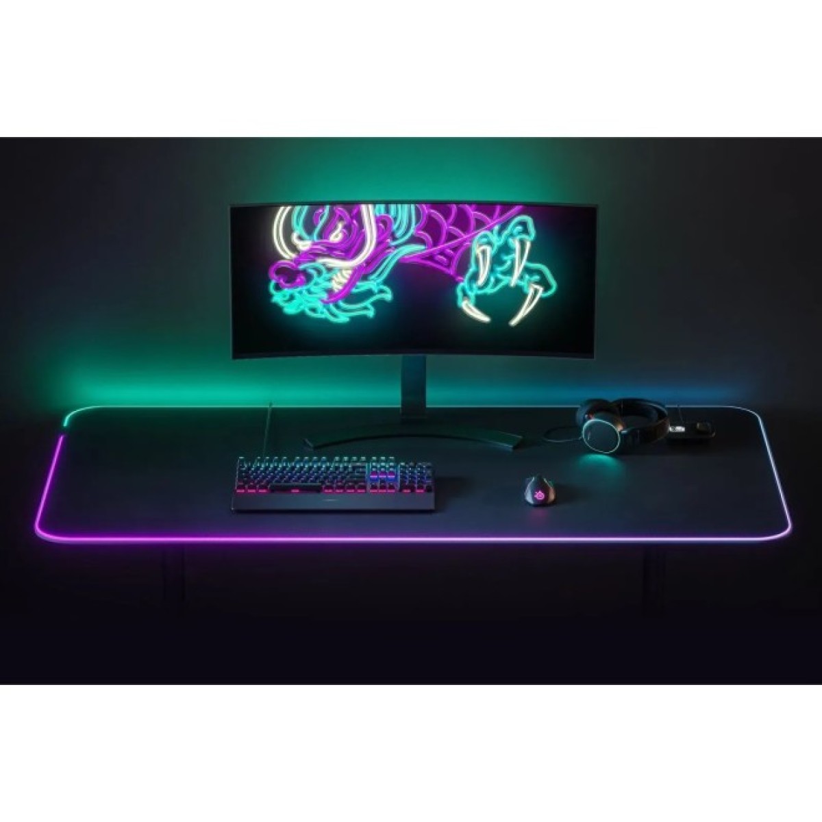 Килимок для мишки SteelSeries QcK Prism Cloth 5XL Etail RGB Black (63524) 98_98.jpg - фото 5