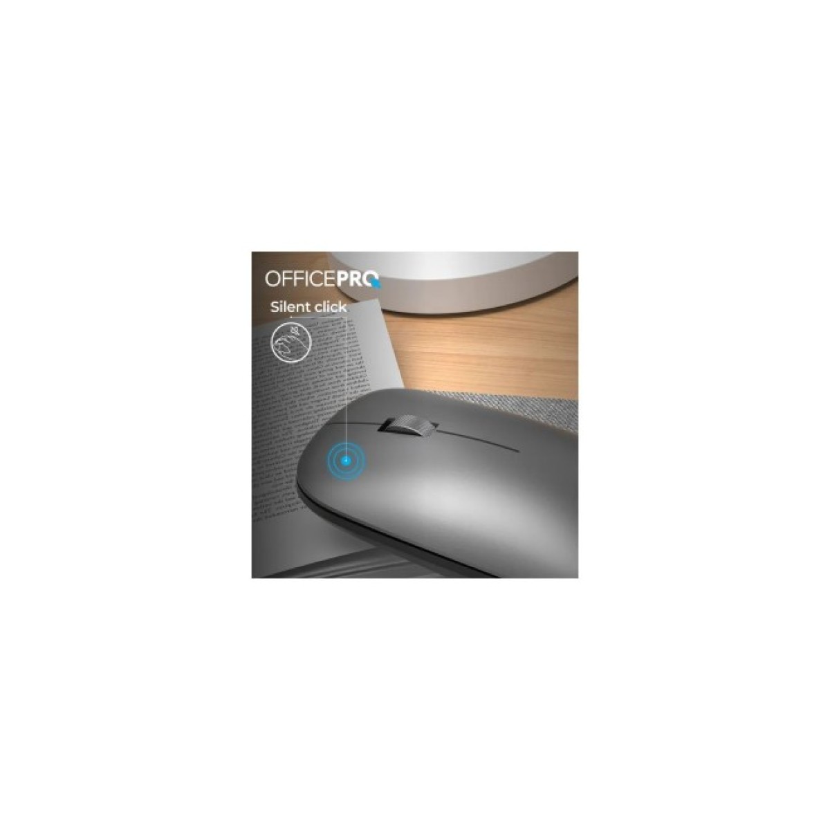 Мишка OfficePro M225G Silent Click Wireless Gray (M225G) 98_98.jpg - фото 9