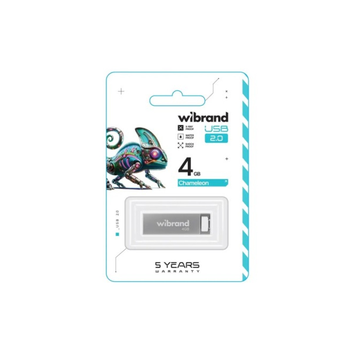 USB флеш накопичувач Wibrand 4GB Chameleon Silver USB 2.0 (WI2.0/CH4U6S) 98_98.jpg - фото 2