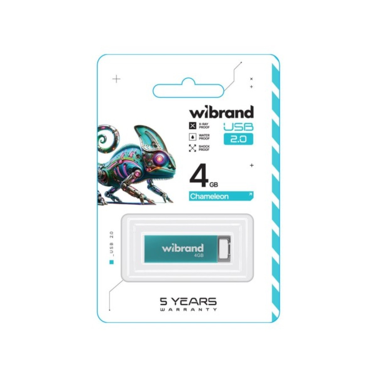 USB флеш накопитель Wibrand 4GB Chameleon Light Blue USB 2.0 (WI2.0/CH4U6LU) 98_98.jpg - фото 2