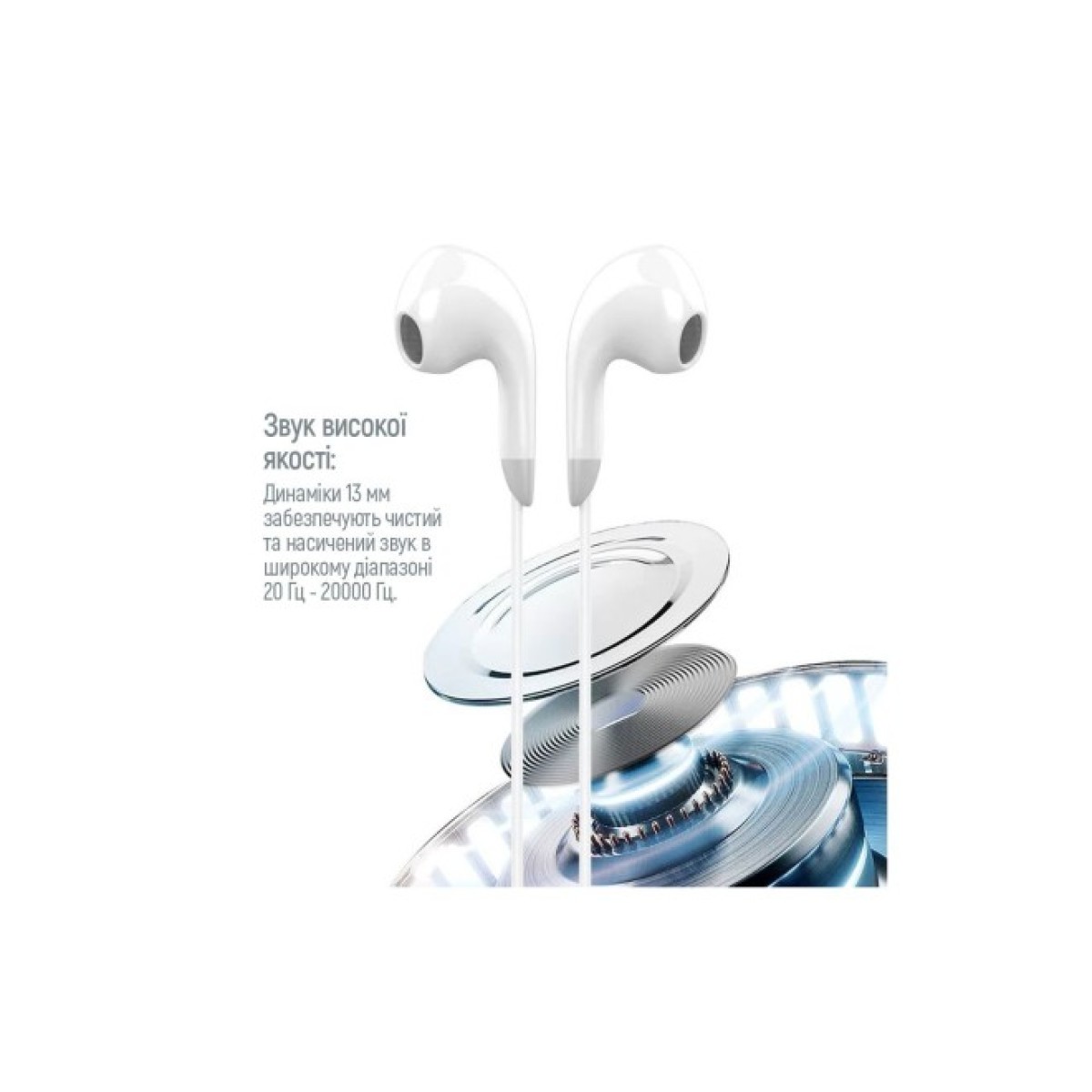 Навушники ColorWay 3.5 mm Wired Earphone Sound Wave White (CW-WD04WT) 98_98.jpg - фото 7