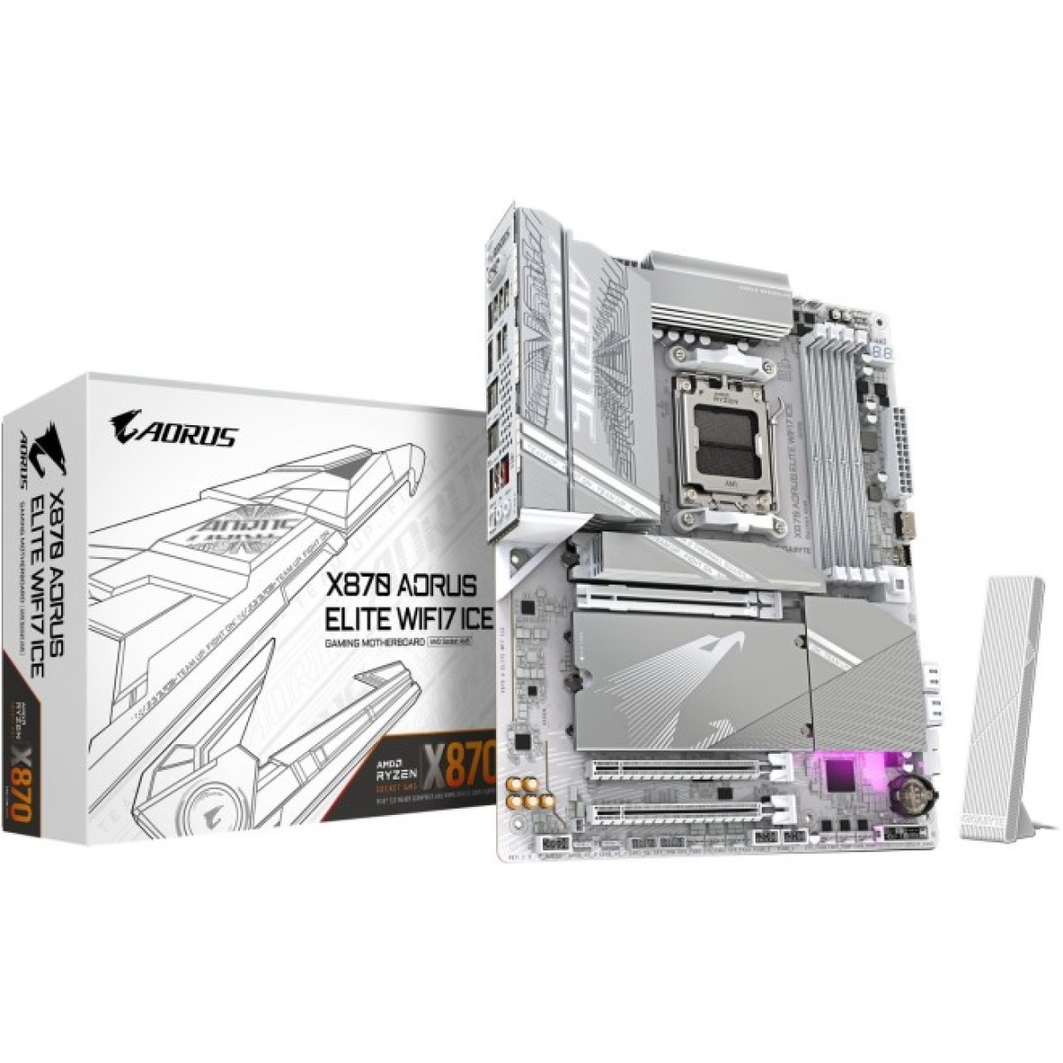 Материнська плата GIGABYTE X870 AORUS ELITE WIFI7 ICE (X870 A ELITE WF7 ICE) 98_98.jpg - фото 1