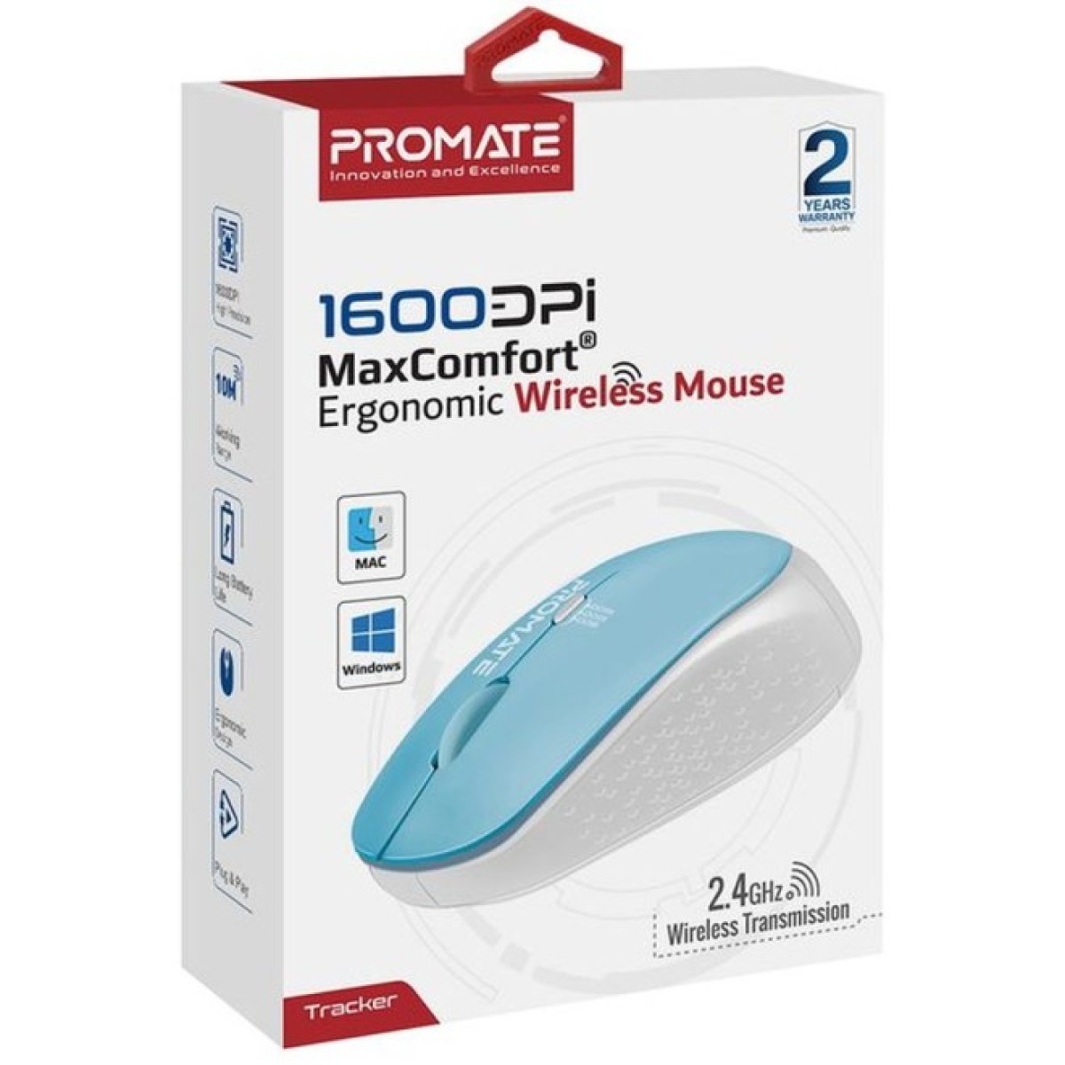 Мышка Promate Tracker Wireless Blue (tracker.blue) 98_98.jpg - фото 2