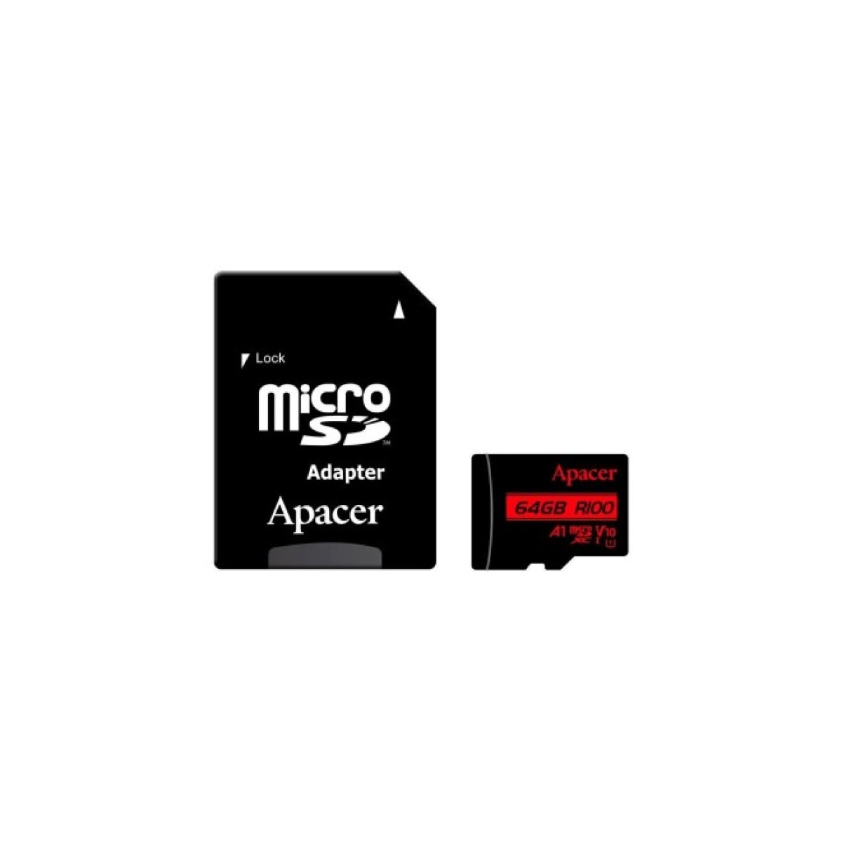 Карта памяти Apacer 64GB microSD class 10 UHS-I V10 A1 (AP64GMCSX10UB-R) 98_98.jpg - фото 1