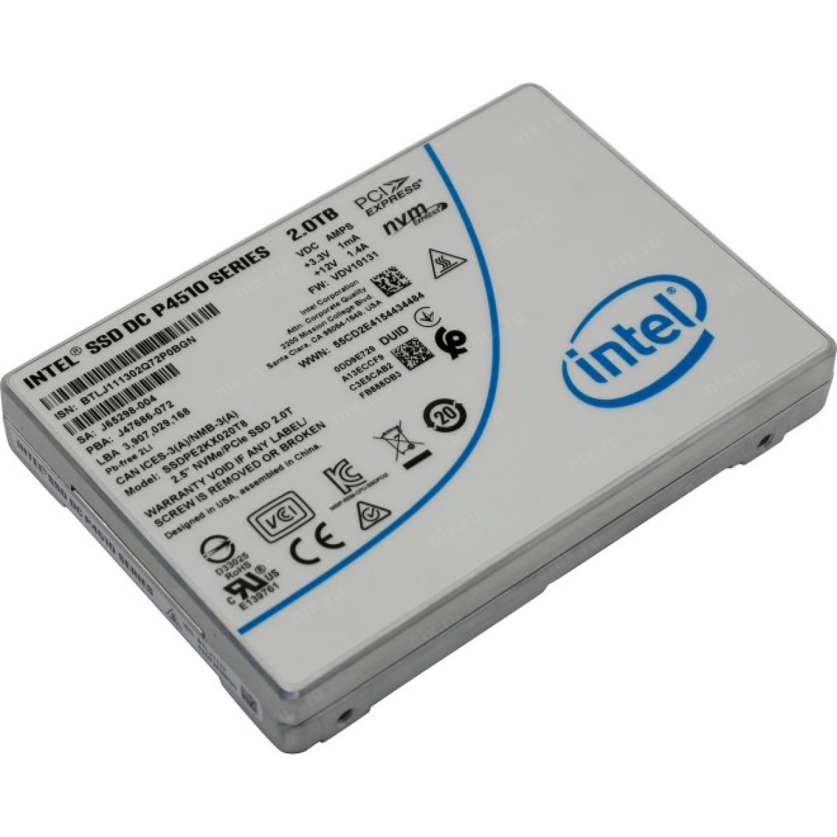 Накопичувач SSD U.2 2.5" 2TB DC P4510 INTEL (SSDPE2KX020T801) 98_98.jpg - фото 1