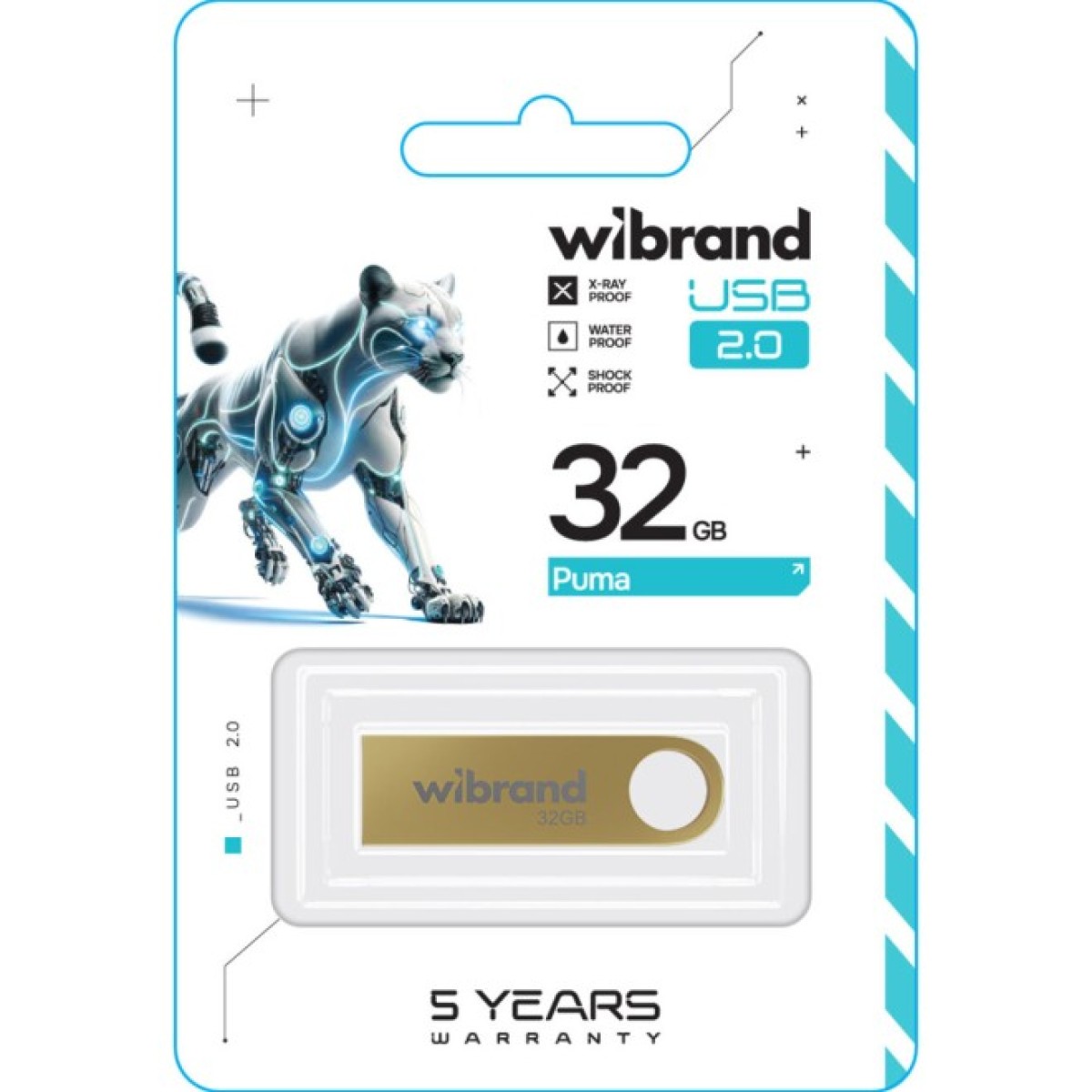 USB флеш накопитель Wibrand 32GB Puma Gold USB 2.0 (WI2.0/PU32U1G) 98_98.jpg - фото 2