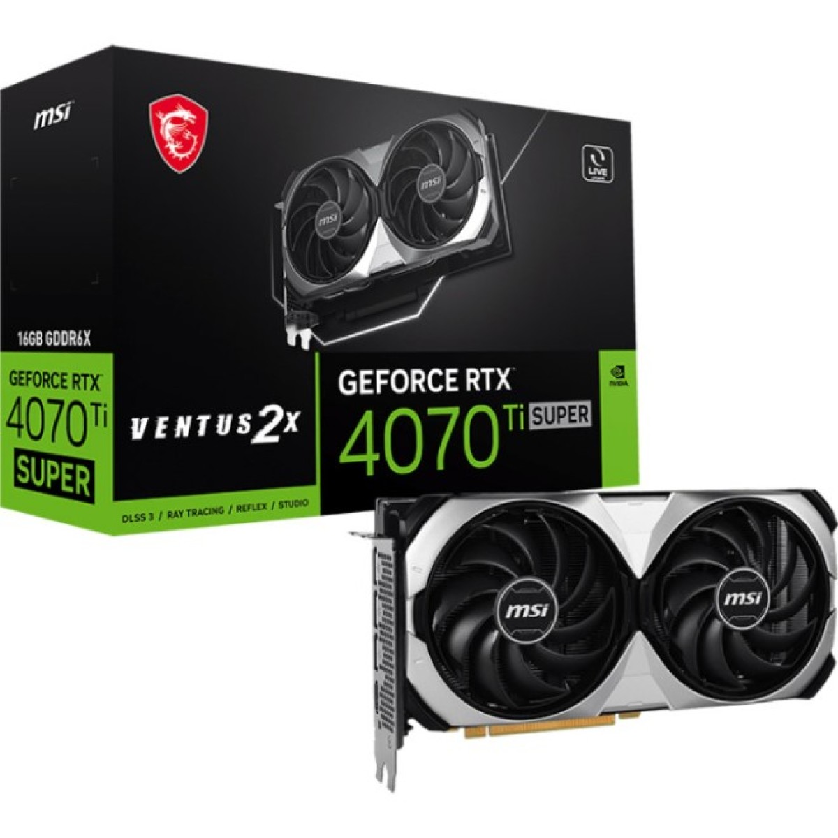 Відеокарта MSI GeForce RTX4070Ti SUPER 16Gb VENTUS 2X (RTX 4070 Ti SUPER 16G VENTUS 2X) 98_98.jpg - фото 1