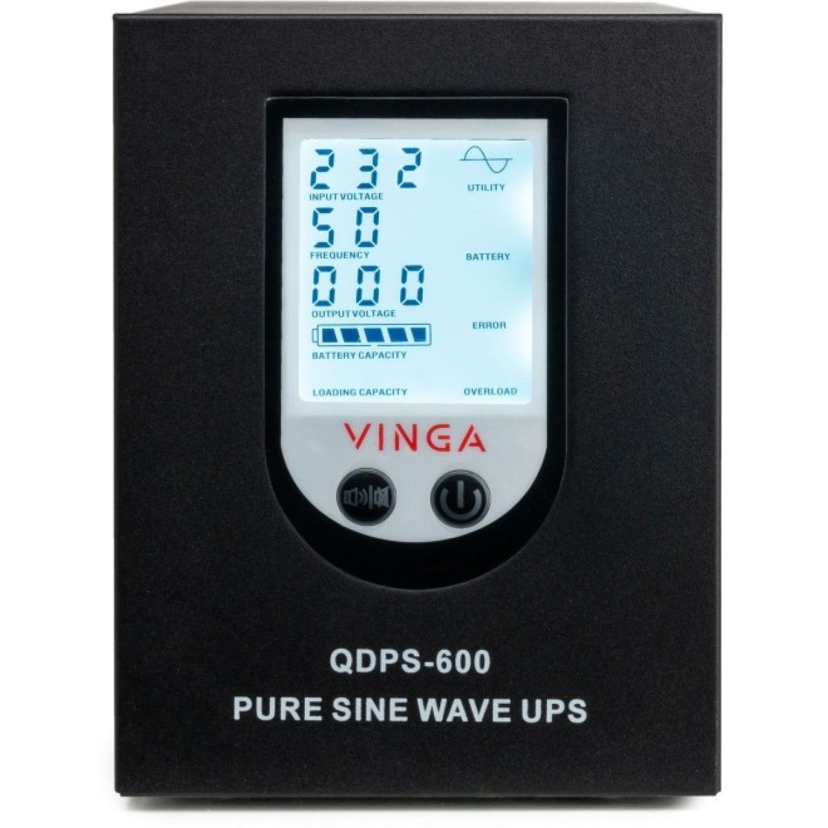 Пристрій безперебійного живлення Vinga QDPS-600 600VA LCD (QDPS-600) 98_98.jpg - фото 2