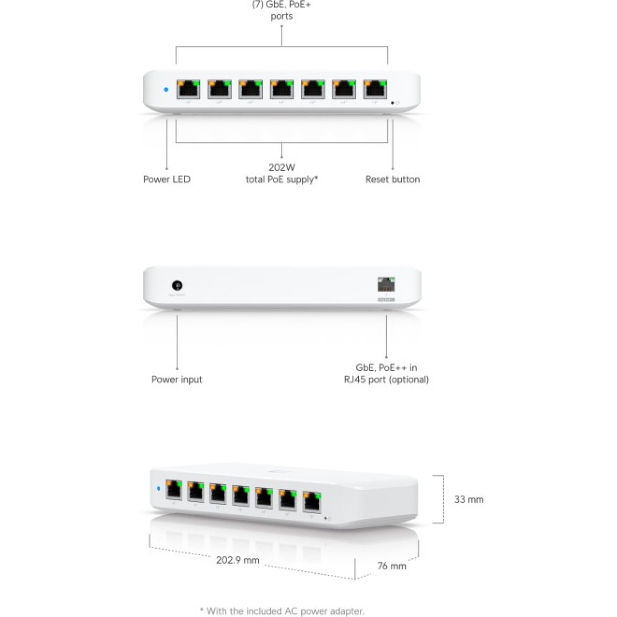 Комутатор Ubiquiti UniFi Ultra 60W (USW-ULTRA-60W) 98_98.jpg - фото 6