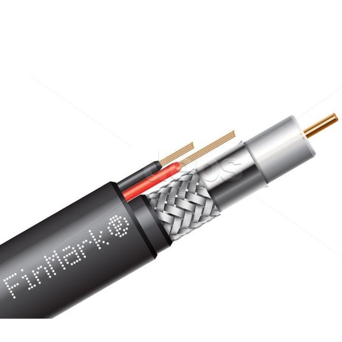 Абонентский коаксиальный кабель FinMark F690BV-2x0.75 POWER PVC с дополнительными токоведущими проводниками - фото 1