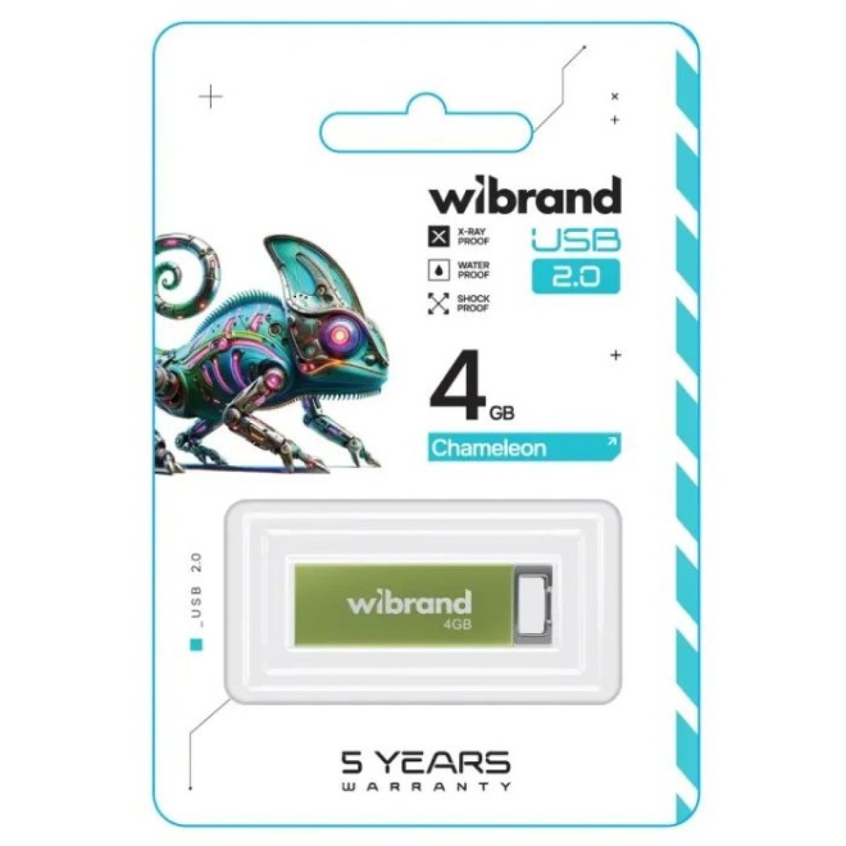 USB флеш накопитель Wibrand 4GB Chameleon Green USB 2.0 (WI2.0/CH4U6LG) 98_98.jpg - фото 2