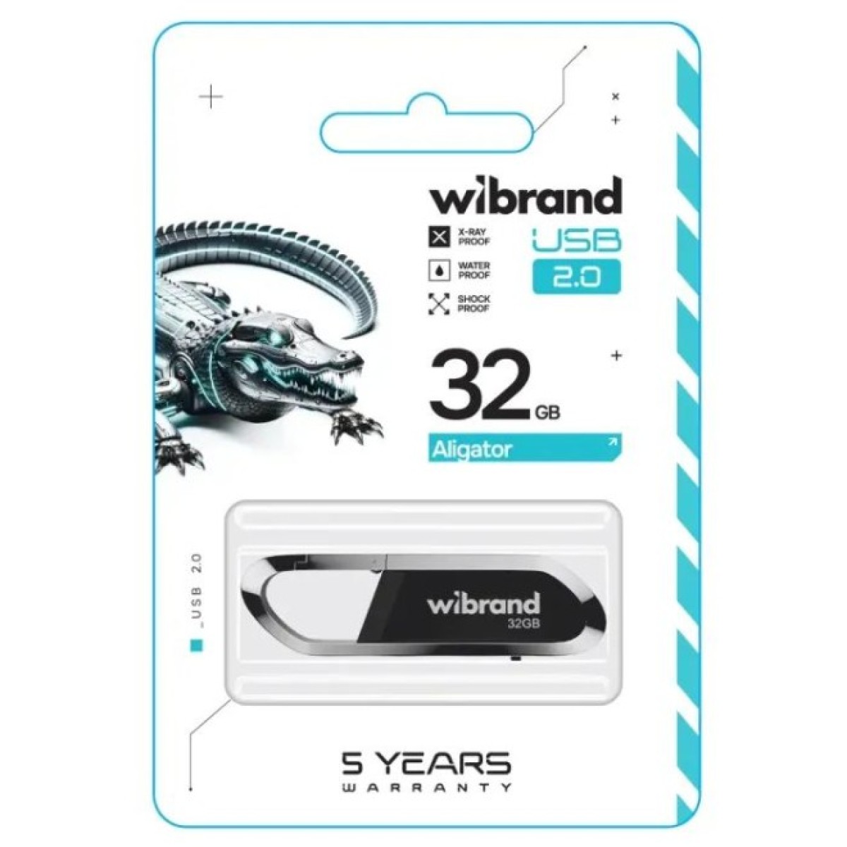 USB флеш накопитель Wibrand 32GB Aligator Black USB 2.0 (WI2.0/AL32U7B) 98_98.jpg - фото 2