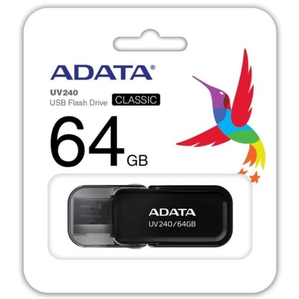 USB флеш накопитель ADATA 64GB UV240 Black USB 2.0 (AUV240-64G-RBK) 98_98.jpg - фото 3