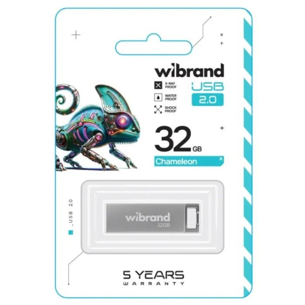 USB флеш накопитель Wibrand 32GB Chameleon Silver USB 2.0 (WI2.0/CH32U6S) 98_98.jpg - фото 2