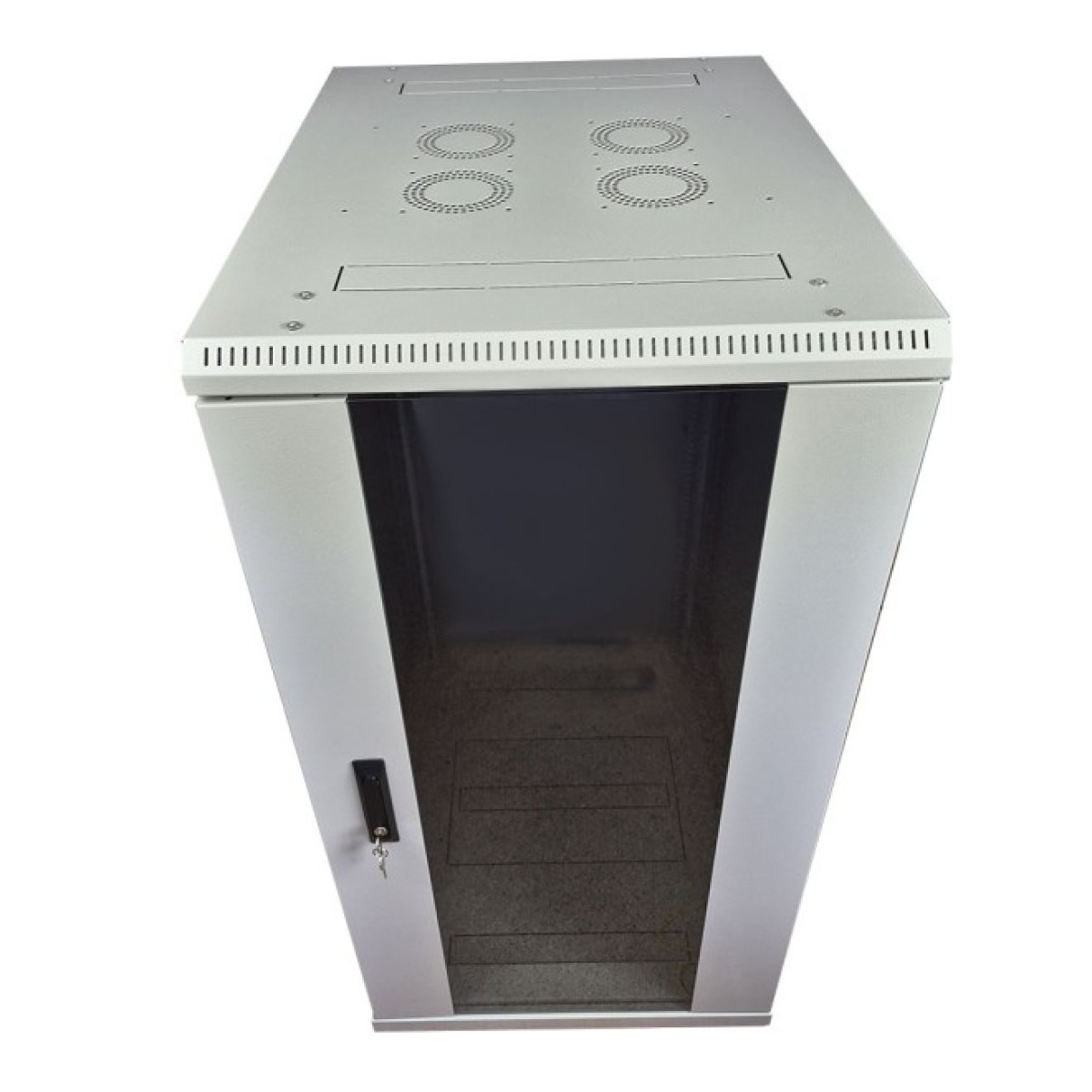 Шкаф серверный напольный EServer 24U-600х600, стекло, серый (ES-2460G) 98_98.jpg - фото 2