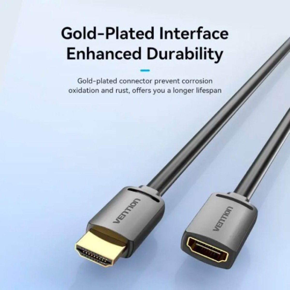 Кабель мультимедійний HDMI M to HDMI F 5.0m V2.0 4K 60Hz PVC Vention (AHCBJ) 98_98.jpg - фото 2
