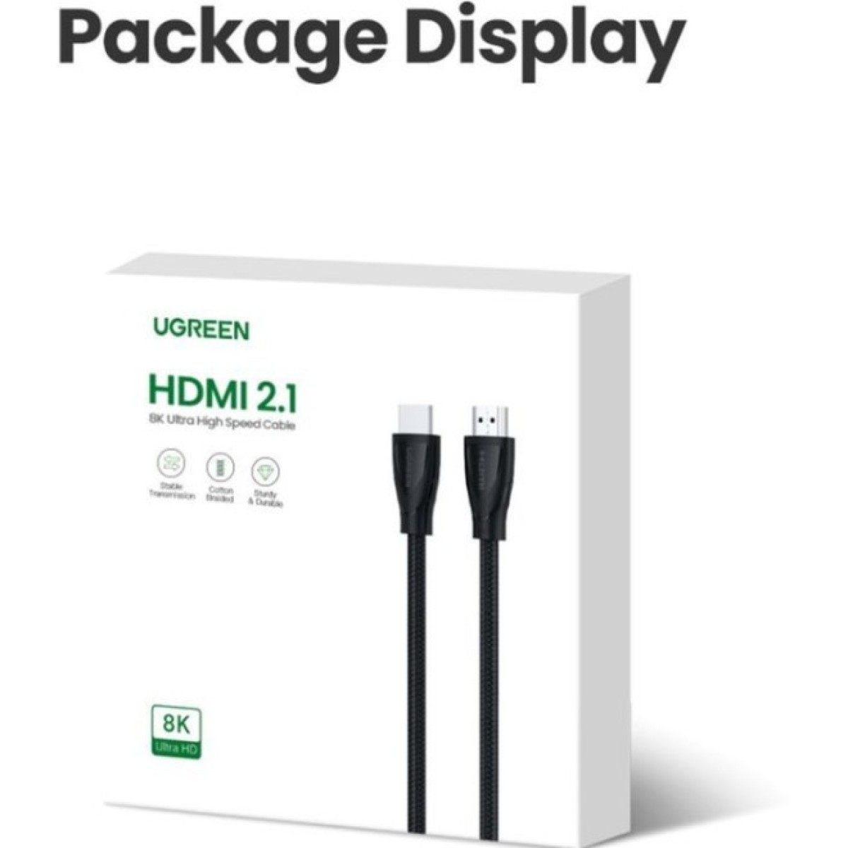 Кабель мультимедийный HDMI to HDMI 1.0m V2.1 HD140 Ugreen (80401) 98_98.jpg - фото 3