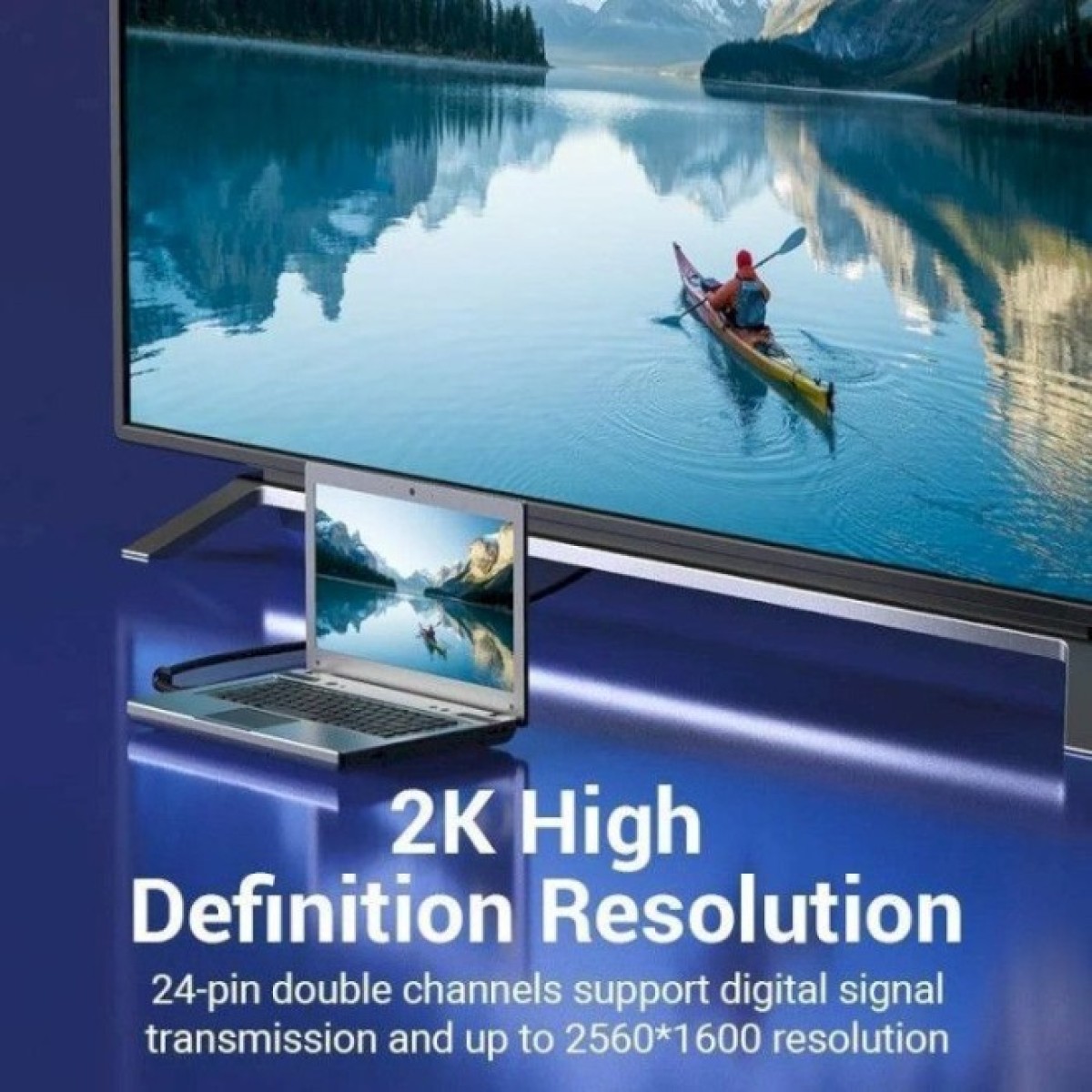 Кабель мультимедийный DVI to DVI 24+1pin 8.0m 2K 60Hz ferrite Vention (EAEBK) 98_98.jpg - фото 4