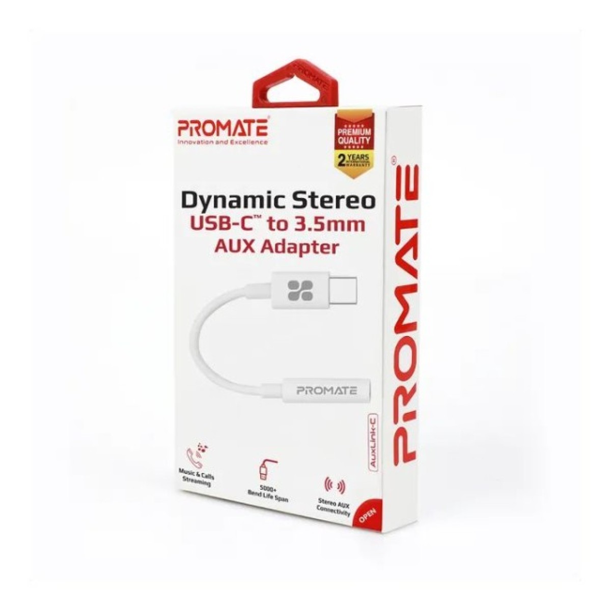 Кабель мультимедийный USB-C to AUX 3.5mm-3.5mm auxlink-c.white Promate (auxlink-c.white) 98_98.jpg - фото 2