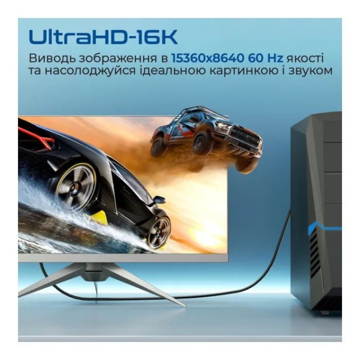Кабель мультимедійний DisplayPort to DisplayPort v.2.0 dplink-16k.black Promate (dplink-16k.black) 98_98.jpg - фото 2