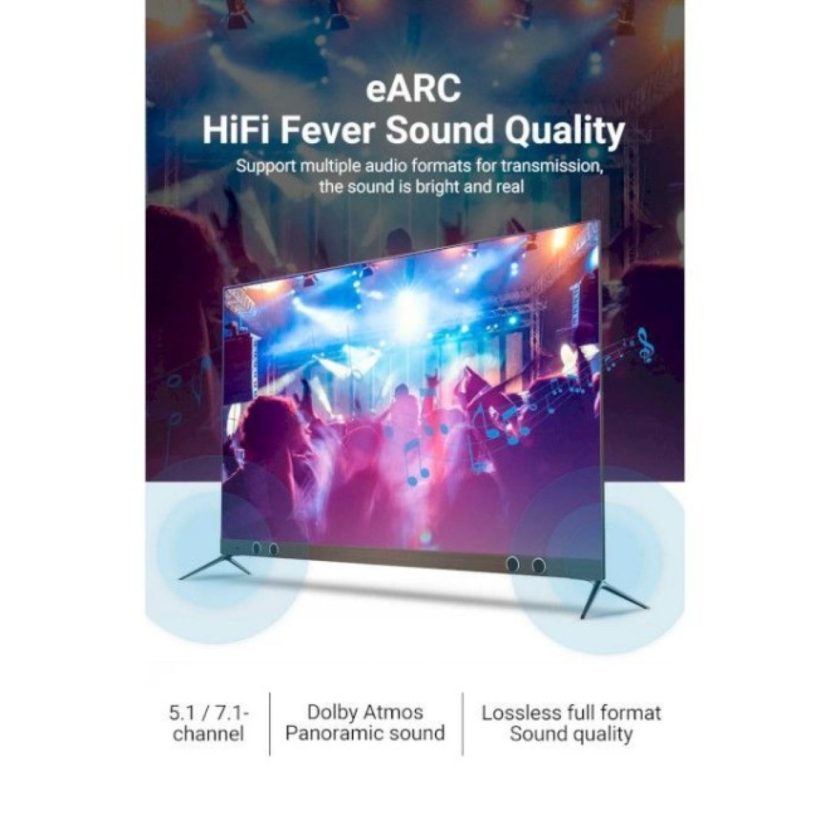 Кабель мультимедійний HDMI to HDMI 60.0m V2.1 Optical 8K 60Hz 48Gbps Dolby 7.1 TPE Black Metal Type Vention (AAZBAE) 98_98.jpg - фото 7