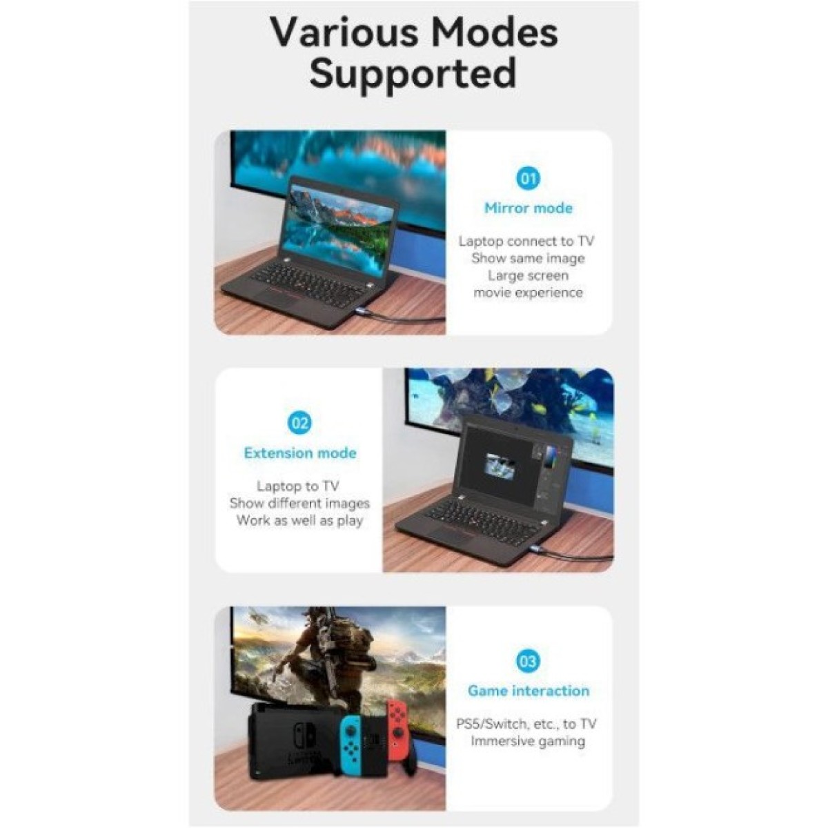 Кабель мультимедійний HDMI to HDMI 5.0m V2.0 4K 60Hz Aluminum Alloy Blue Vention (ALHSJ) 98_98.jpg - фото 9