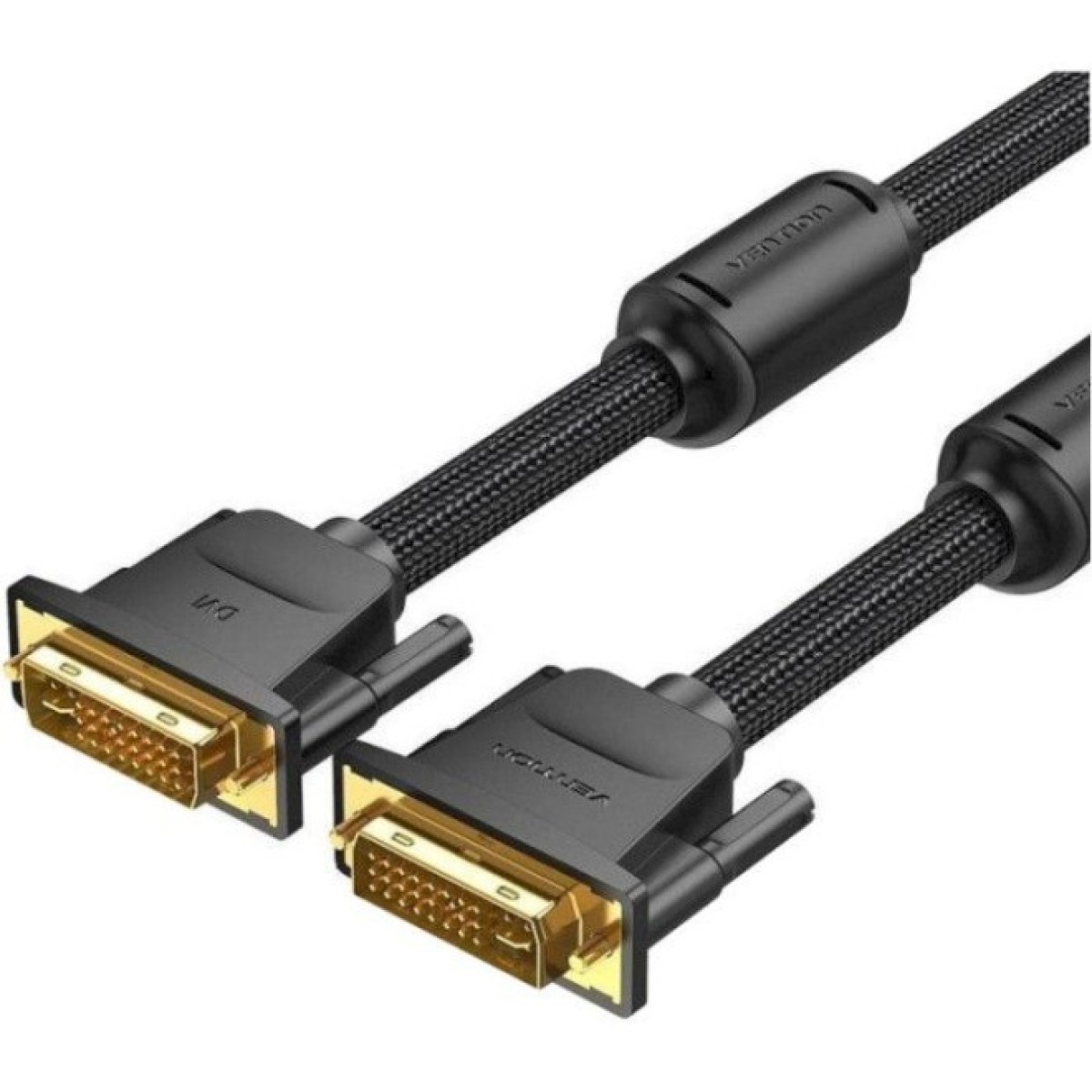 Кабель мультимедийный DVI to DVI 24+1pin 8.0m 2K 60Hz ferrite Vention (EAEBK) 256_256.jpg