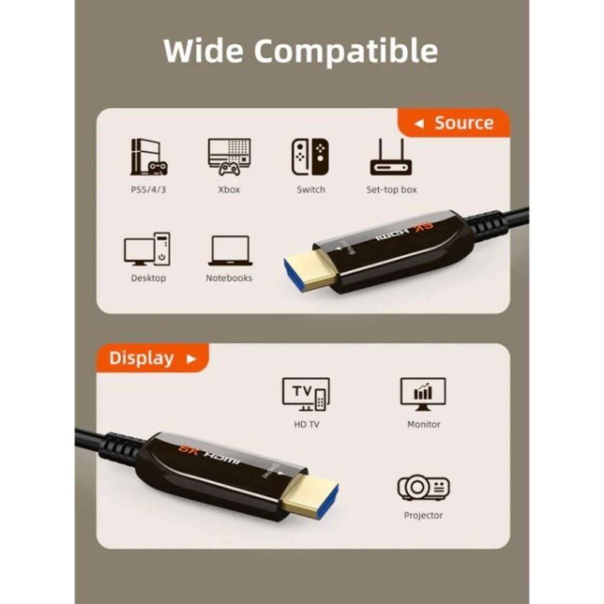Кабель мультимедийный HDMI to HDMI 20.0m v2.1 AOC Cabletime (CA914043) 98_98.jpg - фото 4